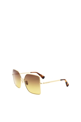 Lunettes de soleil femme - Catégorie 2 - MaxMara - Noir, marron et doré