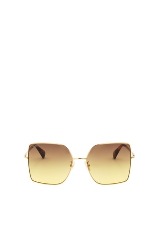 Lunettes de soleil femme - Catégorie 2 - MaxMara - Noir, marron et doré
