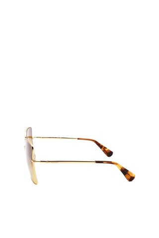 Lunettes de soleil femme - Catégorie 2 - MaxMara - Noir, marron et doré