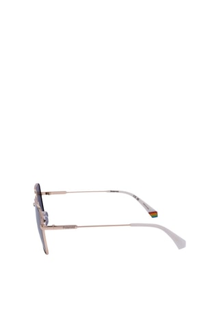 Lunettes de soleil polarisées femme - Verres effet miroir - Catégorie 3 - Polaroid - Violet, rose et doré