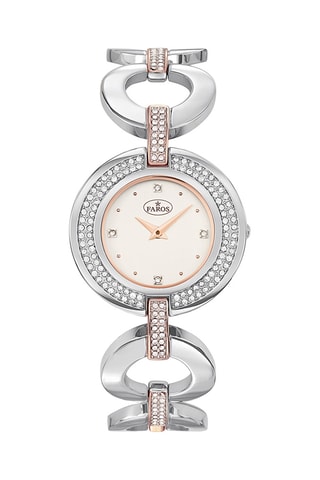 Stalen Quartz Horloge - Zilverkleurig en Wit