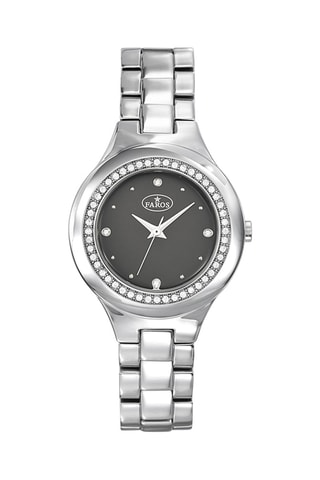 Stalen Quartz Horloge - Zilverkleurig en Zwart