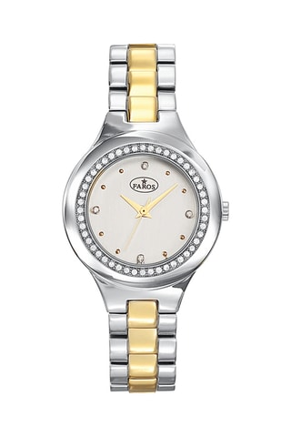Stalen Quartz Horloge - Zilverkleurig en Goudkleurig