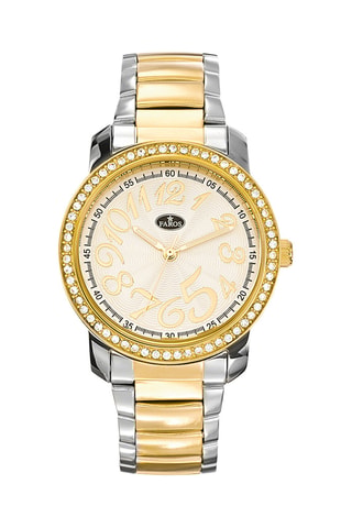 Stalen Quartz Horloge - Zilverkleurig en Goudkleurig