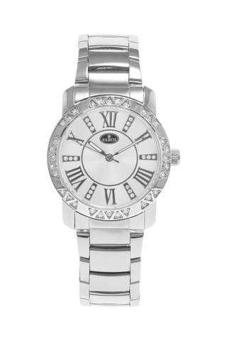 Stalen Quartz Horloge - Zilverkleurig en Wit