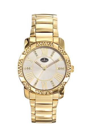 Stalen Quartz Horloge - Goudkleurig en Zilverkleurig