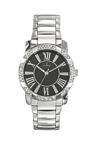 Stalen Quartz Horloge - Zilverkleurig en Zwart