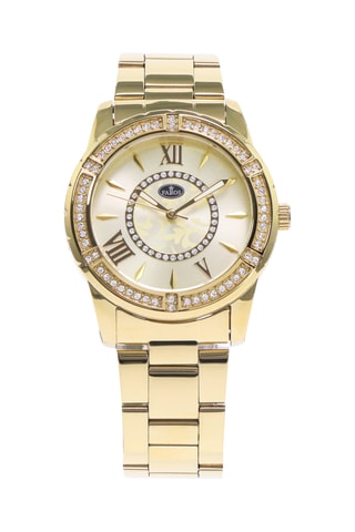 Stalen Quartz Horloge - Goudkleurig en Wit