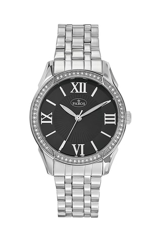 Stalen Quartz Horloge - Zilverkleurig en Zwart