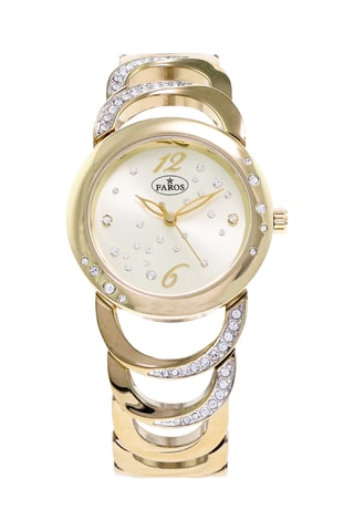 Stalen Quartz Horloge - Goudkleurig