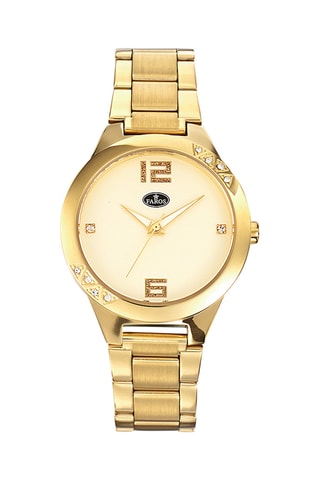 Stalen Quartz Horloge - Goudkleurig