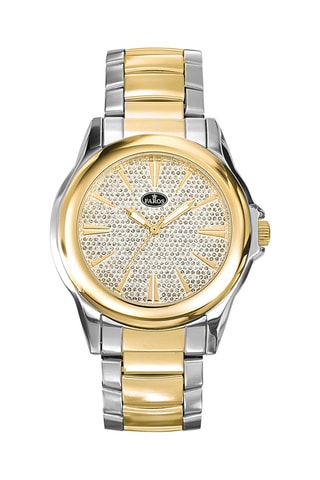 Stalen Quartz Horloge - Zilverkleurig en Goudkleurig