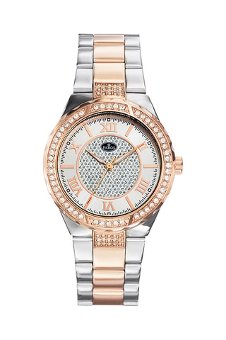 Stalen Quartz Horloge - Zilverkleurig en Roségoudkleurig