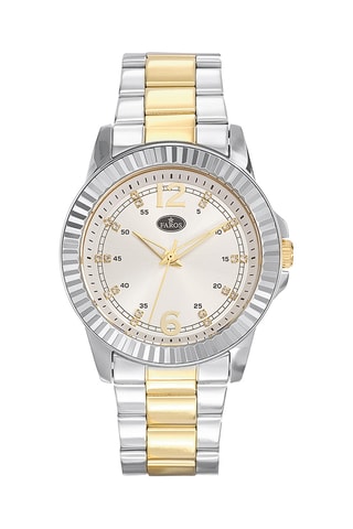Stalen Quartz Horloge - Zilverkleurig en Goudkleurig