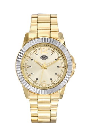 Stalen Quartz Horloge - Goudkleurig en Zilverkleurig