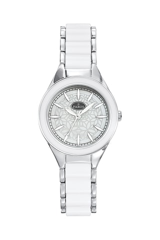 Stalen Quartz Horloge - Zilverkleurig en Wit