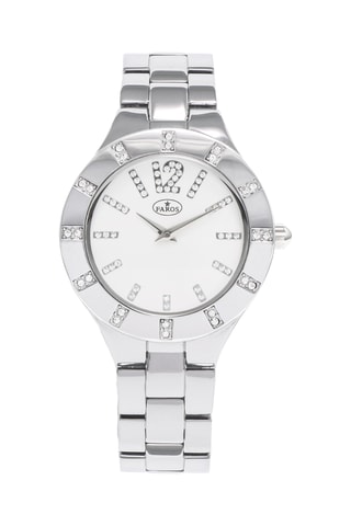 Stalen Quartz Horloge - Zilverkleurig en Wit