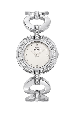 Stalen Quartz Horloge - Zilverkleurig en Wit