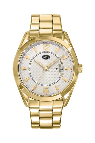 Stalen Quartz Horloge - Goudkleurig en Zilverkleurig