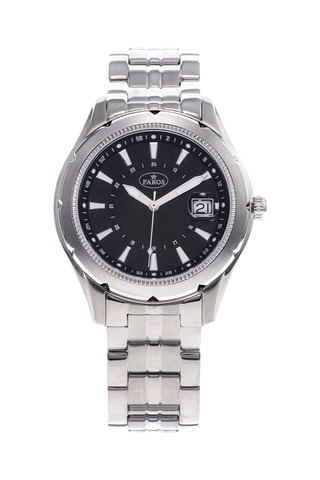 Stalen Quartz Horloge - Zilverkleurig en Zwart