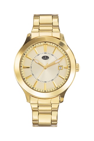 Stalen Quartz Horloge - Goudkleurig