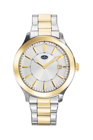 Stalen Quartz Horloge - Zilverkleurig en Goudkleurig