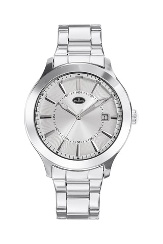 Stalen Quartz Horloge - Zilverkleurig