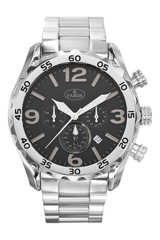 Stalen Quartz Horloge - Zilverkleurig en Zwart