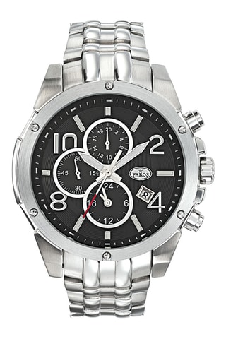 Stalen Quartz Horloge - Zilverkleurig en Zwart