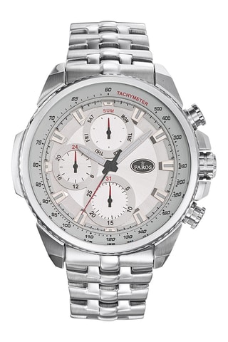 Stalen Quartz Horloge - Zilverkleurig en Wit