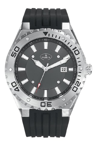 Stalen Quartz Horloge - Zwart en Zilverkleurig