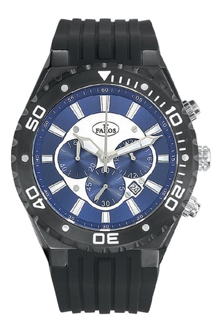 Stalen Quartz Horloge - Chronograaf - Zwart en Marineblauw
