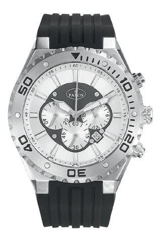 Stalen Quartz Horloge - Chronograaf - Zwart en Zilverkleurig