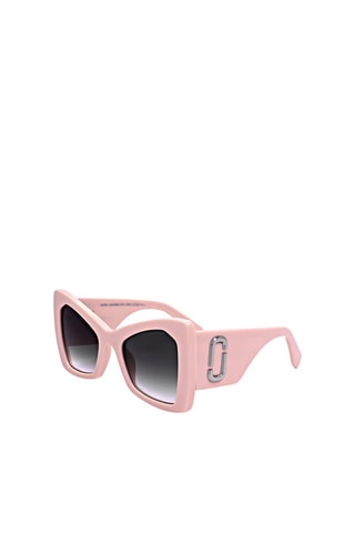 Lunettes de soleil femme - Catégorie 3 - Marc Jacobs - Rose, argenté et gris
