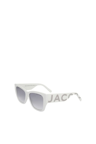 Lunettes de soleil femme - Catégorie 2 - Marc Jacobs - Blanc, argenté et gris