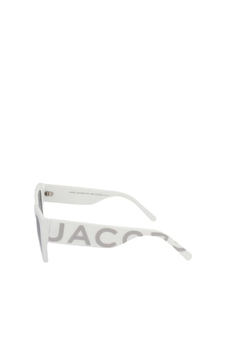 Lunettes de soleil femme - Catégorie 2 - Marc Jacobs - Blanc, argenté et gris