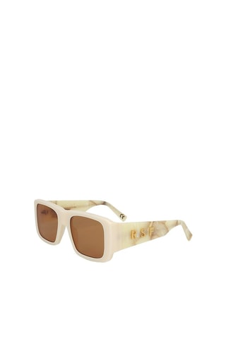 Lunettes de soleil femme - Catégorie 2 - Retrosuperfuture - Blanc, beige et gris