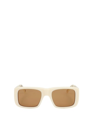 Lunettes de soleil femme - Catégorie 2 - Retrosuperfuture - Blanc, beige et gris