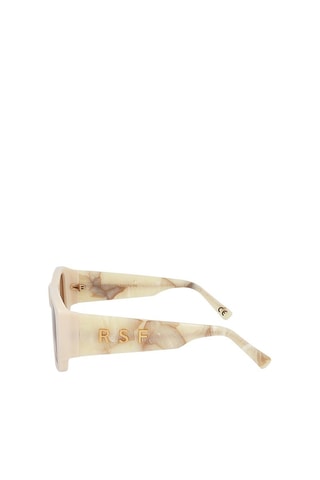 Lunettes de soleil femme - Catégorie 2 - Retrosuperfuture - Blanc, beige et gris