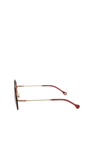 Lunettes de soleil femme - Catégorie 2 - Carolina Herrera - Rouge et doré