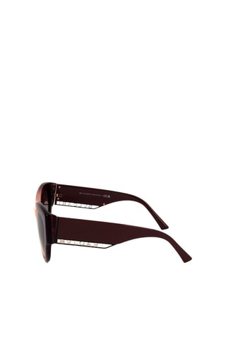 Lunettes de soleil femme - Catégorie 2 - Bulgari - Rouge, marron, violet et rose