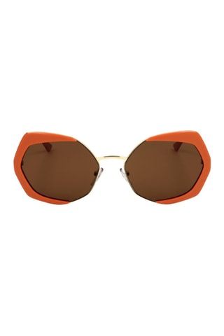 Lunettes de soleil femme - Catégorie 3 - Marni - Marron, orange et doré