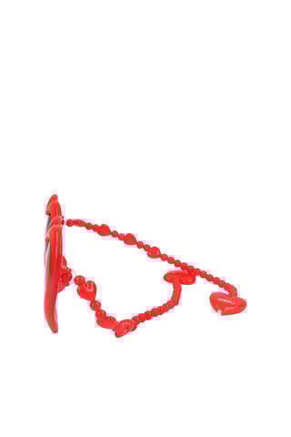 Lunettes de soleil mixte - Catégorie 2 - Jeremy Scott by Linda Farrow - Blanc, rouge et doré