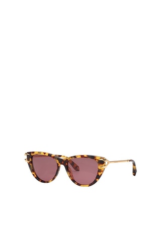 Lunettes de soleil femme - Catégorie 3 - Roberto Cavalli - Rouge, jaune et marron