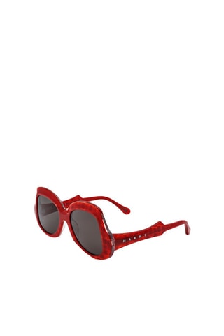 Lunettes de soleil femme - Catégorie 3 - Marni - Rouge et gris