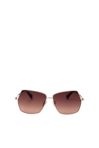 Lunettes de soleil femme - Catégorie 3 - MaxMara - Noir, marron et doré