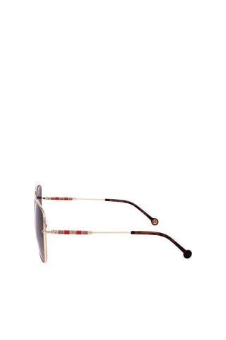 Lunettes de soleil femme - Catégorie 3 - Carolina Herrera - Rouge, marron et doré
