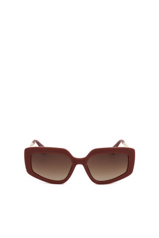 Lunettes de soleil femme - Catégorie 3 - MaxMara - Marron et doré