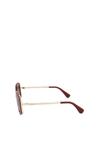 Lunettes de soleil femme - Catégorie 3 - MaxMara - Marron et doré