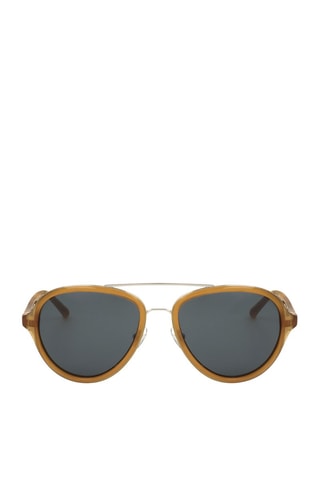Lunettes de soleil homme - Catégorie 3 - Phillip Lim by Linda Farrow - Marron et argenté